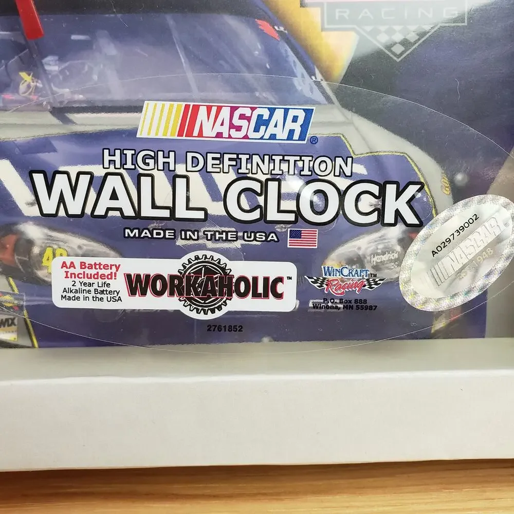 Nascar Wall Clock #48 Jimmy Johnson Lowe's Race Car 2000s Battery Operated NWT‎